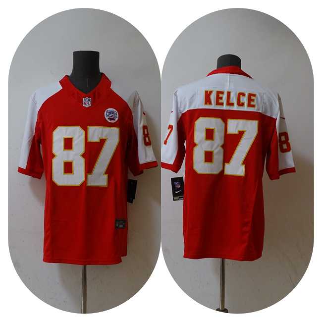 Men's Kansas City Chiefs #87 Travis Kelce Red White 2023 F.U.S.E. Vapor Untouchable Limited Football Stitched Jersey,We sell and wholesale Men's Kansas City Chiefs #87 Travis Kelce Red White 2023 F.U.S.E. Vapor Untouchable Limited Football Stitched Jersey on line form chian!